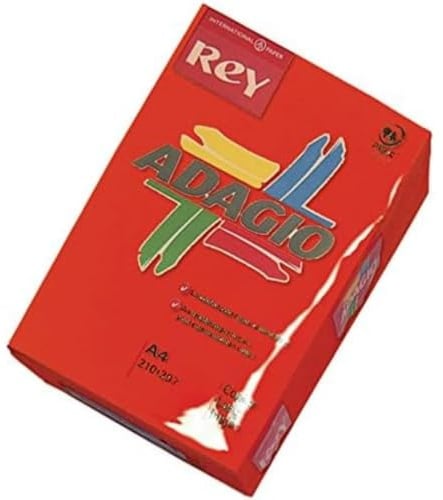 Rey Adagio A4 80gsm Deep Red Paper - 1 Ream (500 Sheets)