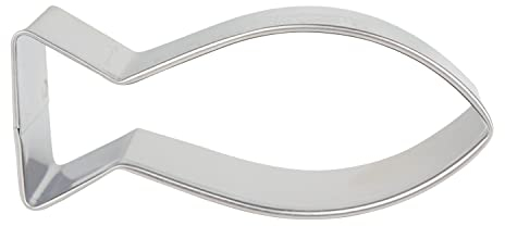 Birkmann 1010723310 Emporte-pièce en Forme de Chrétiens Poissons, 7, 5 cm, Plastique, Gris, 5 x 3 x 2 cm
