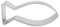 Birkmann 1010723310 Ausstechform Christenfisch, 7,5 cm, Edelstahl, Grau
