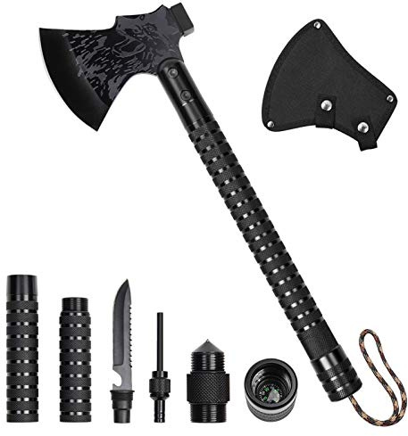 LIANTRAL Survival Camping Axe, Folding Tactical Hatchet Axe for Outdoor