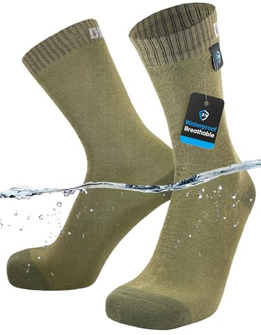 DexShell Ultra Thin Crew Waterproof Socks, Bamboo Rayon Inner | Lightweight, Breathable Membrane for Wet Weather Cycling Hiking Walking