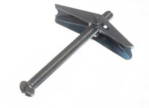 Lot de 50 chevilles à ressort pour plaque de plâtre + vis M6 x 75 mm