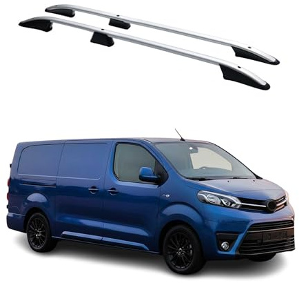 OMAC Dachreling für Toyota Proace RS 2016-2026 L3 Langer 2X Grau | Dachgepäckträger, fahrzeugspezifisch, Dachreling für Fahrzeuge mit Reling-Vorbereitung