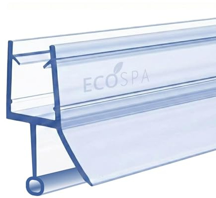 ECOSPA Shower Door Seal Strip for 6-8mm Glass Screens or Door - Seals up to 15mm Gap - Perfect Shower Screen Seal Replacement with 90cm Adjustable Length (Straight)