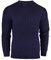 Crosshatch Mens Cotton Cable Knit Jumper Pullover Winter Sweater- 100% Cotton Blue M