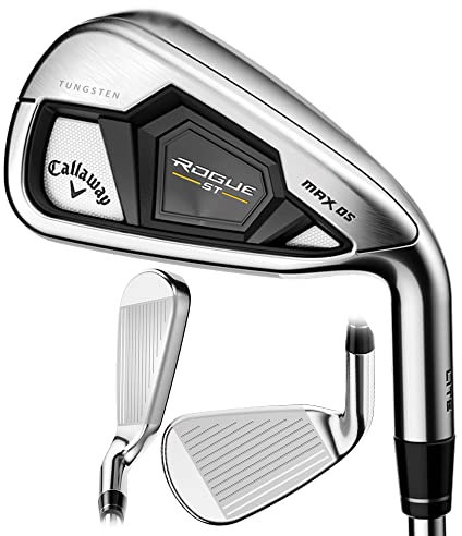 Callaway Golf Rogue ST MAX OS Lite Individual Iron (Right Hand, Graphite Shaft, Regular Flex, 5 Iron)
