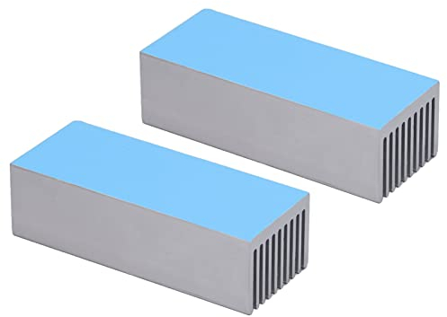 Kühlrippen, Aluminium-Kühlkörper korrosionsbeständig 100x40x30mm Kompakte Größe für Power Board für elektronischen Chip(Mit Wärmeleitkleber)