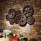 KEPMOGOH Retro-Steampunk-Stil, Zahnrad, 3D-Wanddekoration, Vintage-Industrie-Holzzahnrad, Home-Bar, Hotel, Wanddeko, Kunsthandwerk, Ornament, 95 × 7 × 45 Cm (F)