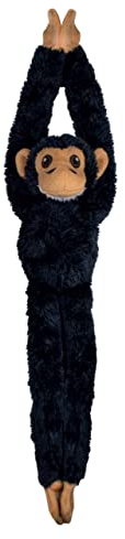Deluxebase EcoBuddiez Tree Huggers - Chimp from Small 55cm Hanging Soft Toy made from Recycled Plastic Bottles. Eco-friendly soft and cuddly plush toy and perfect cuddly gift for kids.
