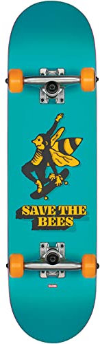 Globe Skateboard Complete Kids Save The Bees Mid, Größe:7.625, Farben:Blue