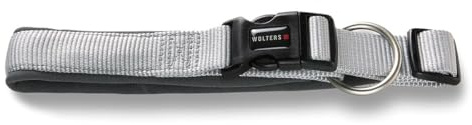 Wolters Halsband Professional Comfort extra-breit, Farbe:Silber grau, Größe:50-60 cm x 45 mm