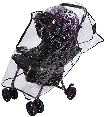 Cubierta de Lluvia para Cochecito, 1PC PVC Universal Impermeable Cochecito de Bebé Cubierta de Lluvia Protector de Viento contra el Polvo Cochecito Accesorio Bebé Cochecito de Viaje Escudo para Nieve