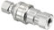PATIKIL Hidráulico Rápida Conexión Acoplador, 1 Juego Carbono Acero M10x1,5mm Hembra Rosca Tubo Montaje Enchufe Adaptador para Construcción Agricultura, Plata