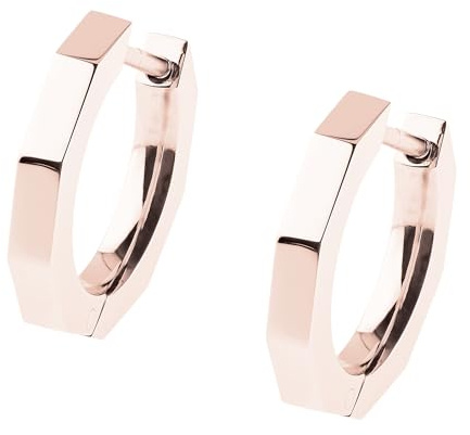 Ernstes Design Creolen evia Ohrringe E599 Edelstahl Rotgold beschichtet