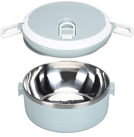 MOUMOUTEN Boîte à Lunch Thermique, Boîte à Lunch Empilable Multicouche Isotherme en Acier Inoxydable Bento Box Conteneurs de Stockage des Aliments pour Bureau d'école en Plein Air(Bleu)