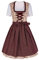 JASAMBAC Deutsches Oktoberfest Dirndl Kleid Halloween Kostüm Dienstmädchen Outfit Khaki M