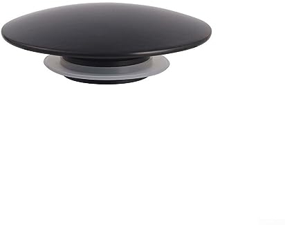 Click Clack - Lavabo in ottone nero opaco, 66 mm, per lavabo con troppopieno