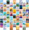 EDUS Wand-Collage-Set im Vintage-Stil, ästhetisch, 54 Stück (10,2 x 15,2 cm), Reiseposter, Raumdekoration für Teenager, Mädchen, Jungen, beliebte Städte, Poster für Wohnheim-Dekoration
