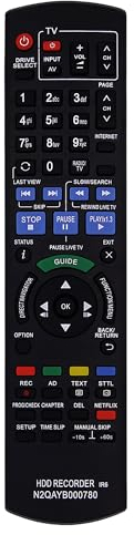 N2QAYB000780 Fernbedienung für Panasonic Blu-ray DVD HDD Recorder IR6 DMR-HWT130 DMR-HW120EBK DMR-HWT230 DMR-HWT230EB
