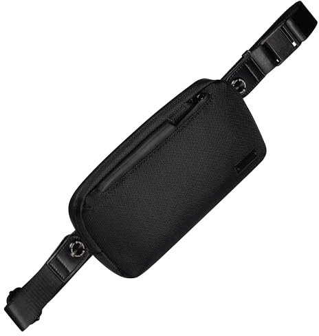 Bag Factor EDC Minimalist Crossbody Sling Bag für Damen und Herren - schlanke Brusttasche mit urbaner Eleganz, Schwarz - Titan, Mini (1L)