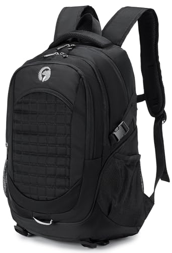 BAGZY Wanderrucksack Herren Damen 32l Trekkingrucksack Wasserabweisend Mit Airback Und Brustgurt Für Outdoor Sport Reisen Camping Wandern Fahrrad 47x34x20 cm (Schwarz)