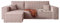 lukmebel - Eck-Sofa mit Schlaffunktion und Bettkasten - Schlafcouch Schlafsofa aus weichem Stoff - Eckcouch Schlafsofa L-Typ Carlos, 244x83x142 cm Grau - Ottomane: 70 cm (Poso 27 - Heidekraut)