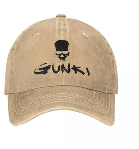 Herren Baseballmütze aus reiner Baumwolle Y2K Fishing Logo Baseball Vintage Distressed Denim Gunki Cool Snapback Cap für Männer Frauen Outdoor Workouts Unstrukturierte weiche Hüte Outdoor Geschenk