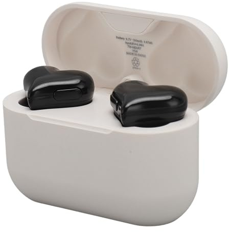 Plyisty Herzförmige Kabellose Ohrhörer, Bluetooth 5.3-Kopfhörer, HiFi-Stereo-Sound-Ohrhörer, wasserdichte Ohrhörer mit Ladeetui, für Mädchen und Frauen (Black)