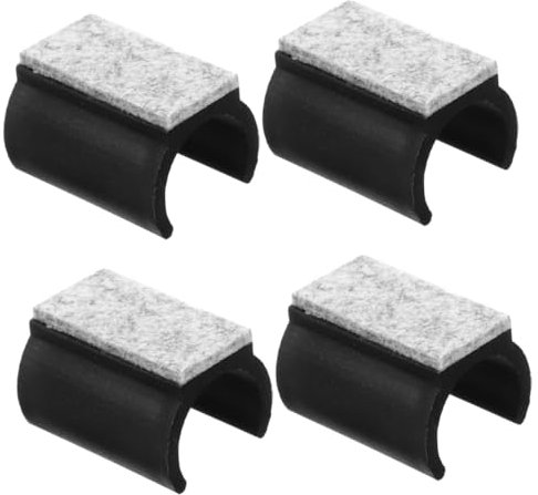 ANDRESLAD Patins pour Pieds De Chaise en Feutre Forme u 25mm Noirs Antidérapants Insonorisants Protections De Sol Meubles Parquet Lot De 4 Pièces