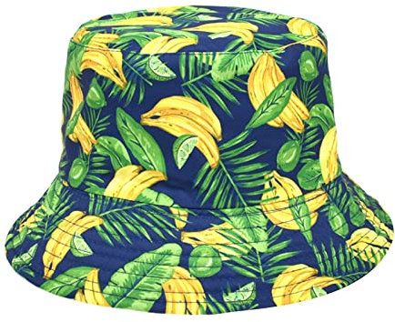 Fischerhut mit Bananen-Druck, für Damen, Frühjahr/Sommer, Outdoor, Sonnenschutz, Basin-Hut, Sommerhüte für Herren, C, Einheitsgröße