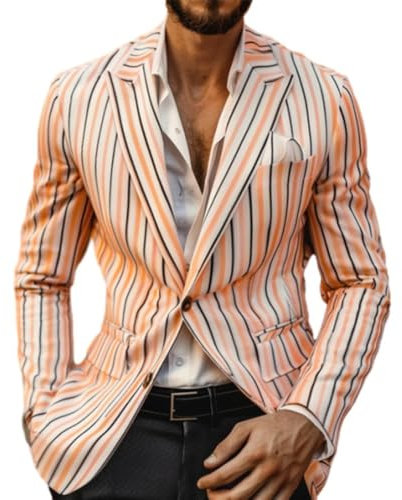 MEIMIYI Giacche Uomo Western Affari Casual Vestibilità Slim Abiti Uomo All-Match Trend Bello Manica Lunga Abiti Uomo Atmungsaktiv Morbido Classico Giacca Uomo B-05 XXL