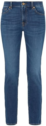 7 For All Mankind Damen Roxanne Bair Duchess Jeans, Mid Blue, 28W EU