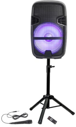 RS-03 - Altavoz activo Bluetooth de 1000 W, incluye micrófono y trípode
