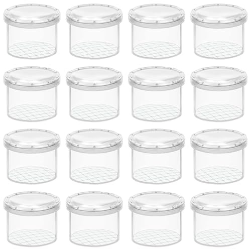 SYEYCW 16 Pcs Magnifying Bugs Container, Clear Insect Viewer, Observation Insect Box, Bug Cage, Portable Bugs Collecting Kit, for Science Learning, Nature Exploration, Bug Collecting