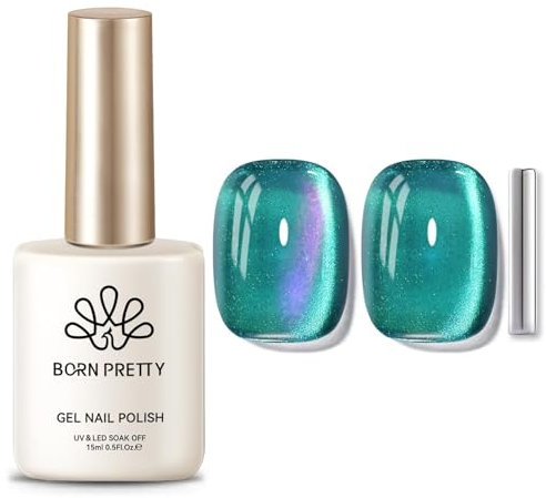 Born Pretty Cat Magnetic Eye Gel Kristall Glas Meer Blau UV Nagellack Gel Nagellack Maniküre und Nagelkunst DIY zu Hause