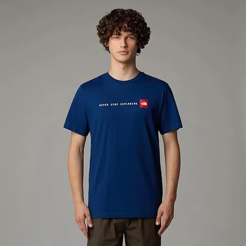 THE NORTH FACE NF0A87NSD1R M S/S Never Stop Exploring Tee T-Shirt Herren Estate Blue Größe XL