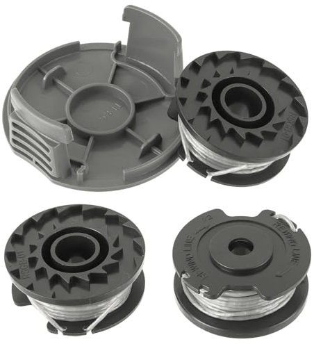 JAMHER F016800569/F016800385 Bobina a Filo per decespugliatore a batteria Bosch EasyGrassCut 23/26/18/18-230/18-260/18-26 lunghezza 4 m Ø 1,6 mm e Copertura bobina F016F05320(3 Bobine, 1 Copertura)