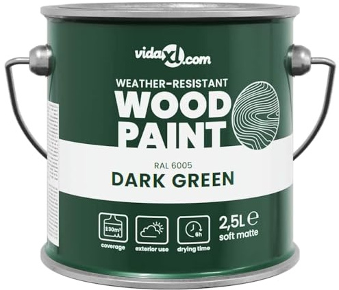 vidaXL Exterior Wood Paint - Weatherproof Coating for Garden, Fences and Patios