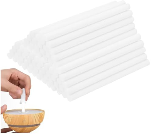 KAHZOR 40 Stück Luftbefeuchter Sticks, Inhalierstift, Aroma Diffusor Nachfüllstäbchen Duftstecker Docht Ersatz Baumwolle Luftbefeuchter Filter Ersatzdochte, für Luftbefeuchter Aroma Diffusor