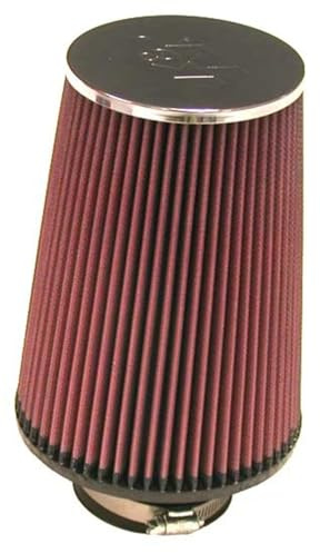 K&N High-Flow Original Lifetime Universal Clamp-On Air Filter: High Performance, Premium, Washable: Flange Diameter: 3 In, Filter Height: 8 In, Flange Length: 1.75 In, Shape: Round Tapered, RC-5106