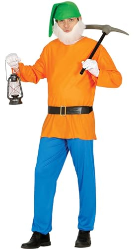 Guirca – Déguisement de nain pour adulte nain, Taille 48-50 (84824.0), Orange