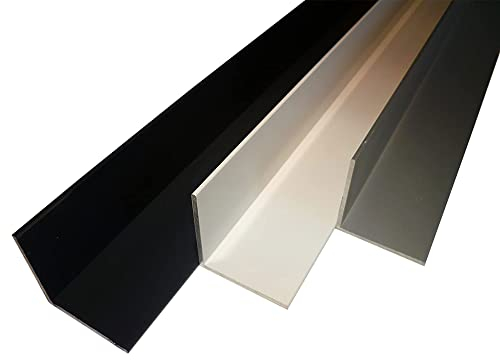 B&T Cornière en aluminium métal thermolaqué 40 x 20 x 2 mm Rail d'angle anthracite RAL 7016 Longueur de 190 cm