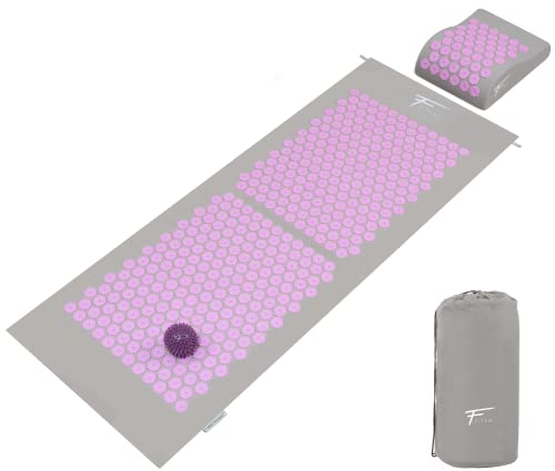 Fitem - XL Akupressurmatte mit Kissen - Massage - lindert Rücken und Nackenschmerzen - Ischias - Entspannung und reduziert Schlaflosigkeit