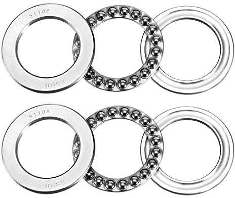 sourcing map 51108 Druckkugellager, 40 mm x 60 mm x 13 mm, Chromstahl, ABEC3, einreihig, 2 Stück