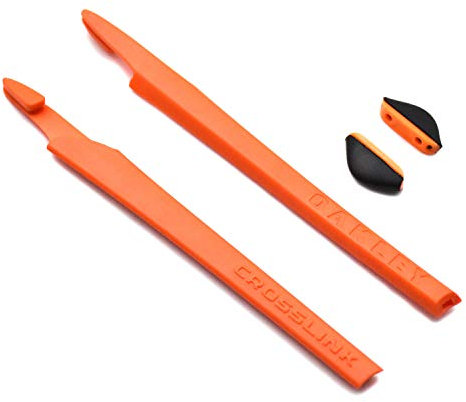 SOODASE Naranja Kit de goma de silicona Earsocks de repuesto Para Oakley Crosslink Gafas de sol