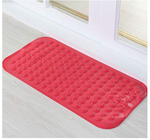 YOUCAI Badewannenmatte Duschmatte Extra Lang Antirutschmatte Badewanne Badewanneneinlage Für Kinder, Badematte rutschfest Mit Saugnapf Maschinenwaschbar,Rot,36x70cm