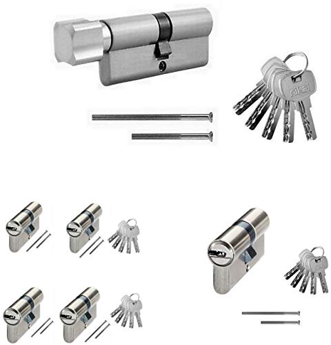 Zylinderschloss Tür Gleichschließend Türschloss Knaufzylinder Profilzylinder Neu (4er Set Profilzylinder Gleichschließend, 90mm 45/45)