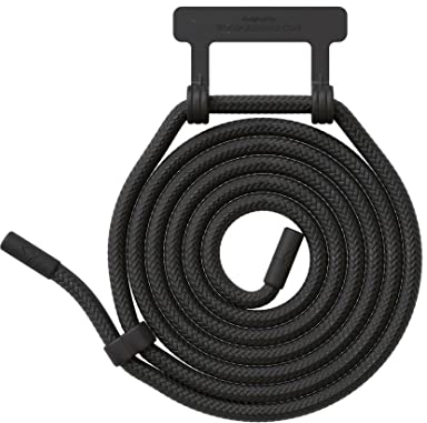 Woodcessories - Wechsel Kordel aus Oeko-TEX Stoff kompatibel Change Cases - Nachhaltige Ersatz Handykette (Schwarz)