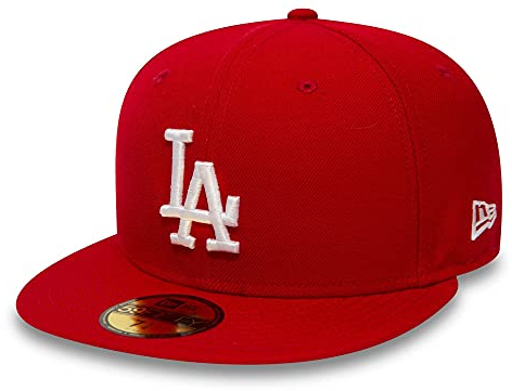 New Era Los Angeles Dodgers Cap 59Fifty Basecap Baseball Fitted Kappe MLB rot - 7 1/2-60cm (XL)