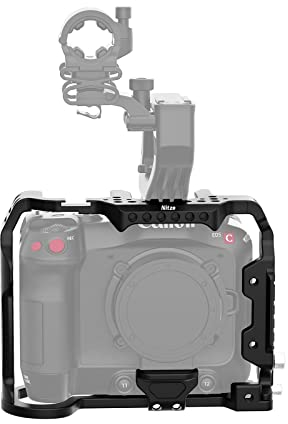 Nitze C70 Cage for Canon EOS C70 Camera with HDMI Cable Clamp, Built-in Lens Adapter Support and NATO Rail - T-C02B